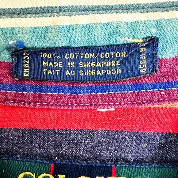 Colours by Alexander Julian Vintage Button Down Shirt Mens Medium 100% Cotton - Picture 11 of 11